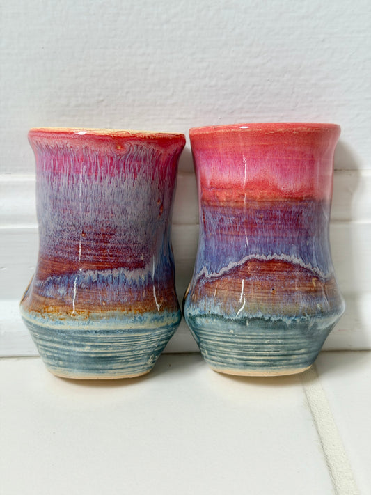 Painted Horizon Mini Vases