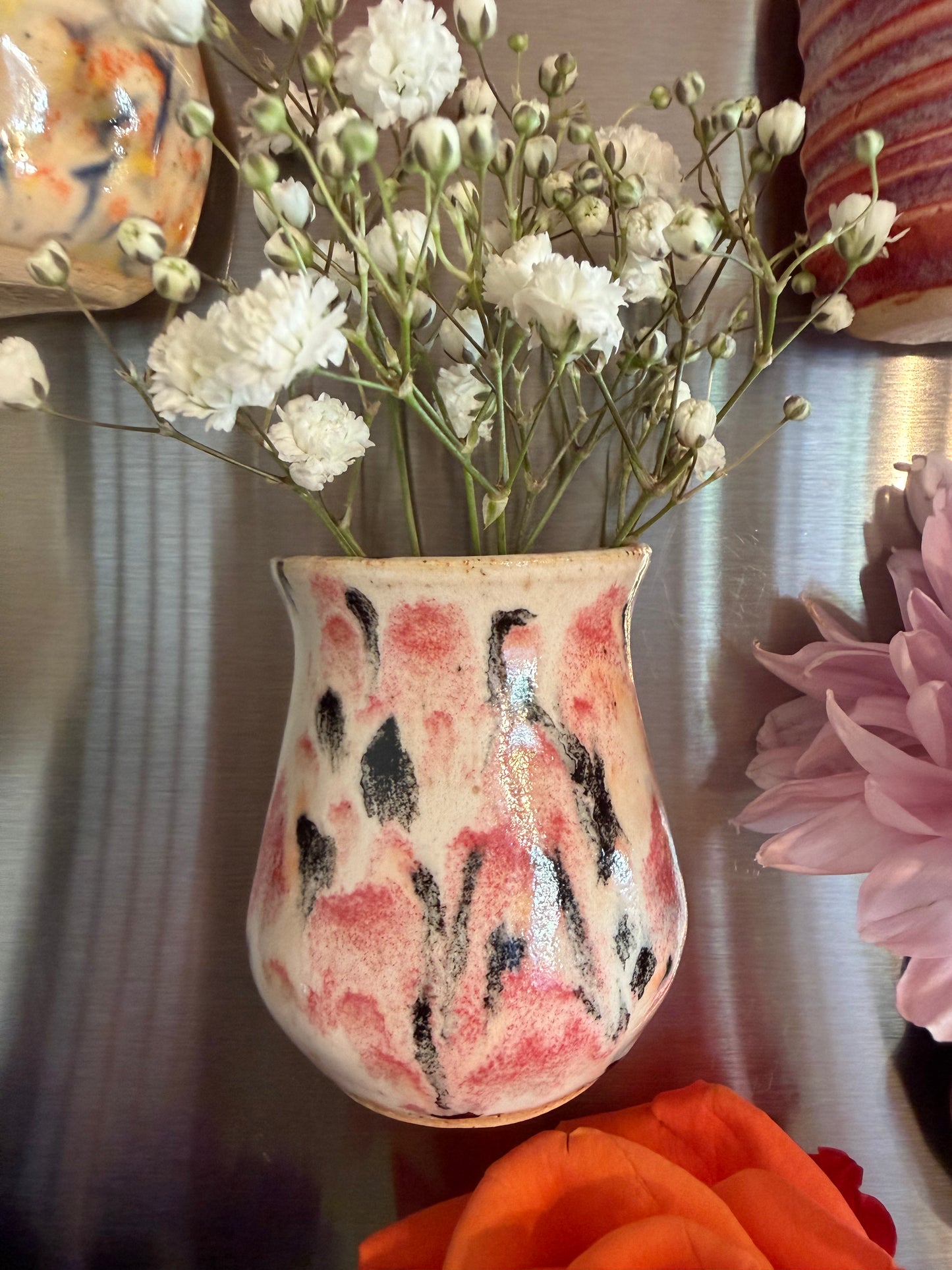 Painted Petals Magnetic Mini Vase