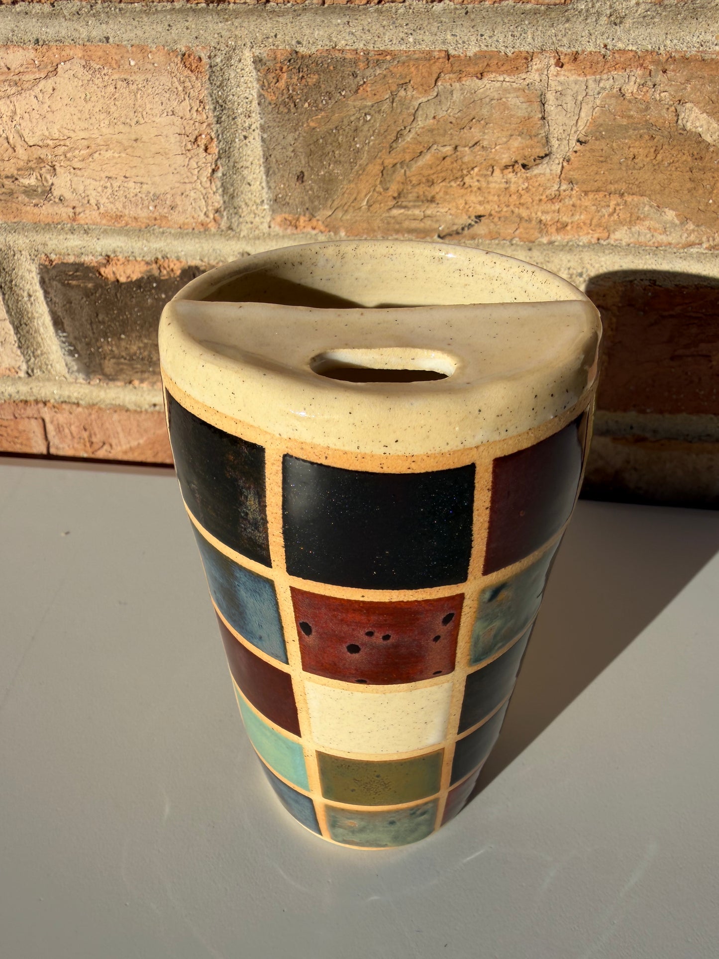 Checkered Travel Mug