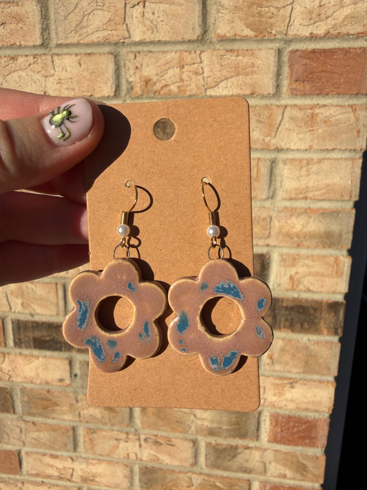 Speckled Floral Earrings