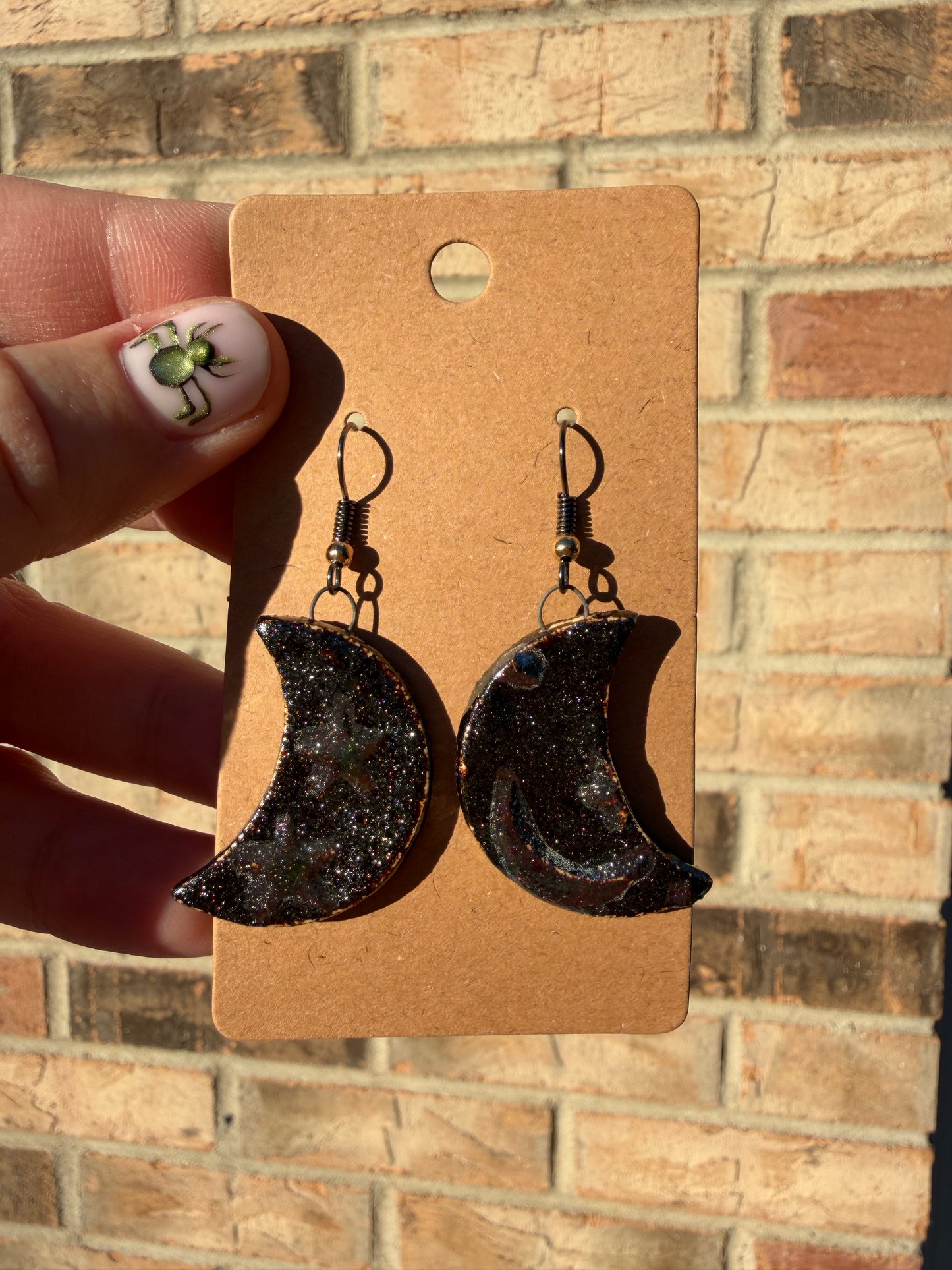 Sparkle Moon Earrings