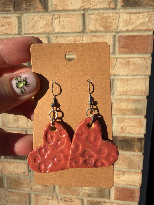 Pink Cheetah Print Earrings